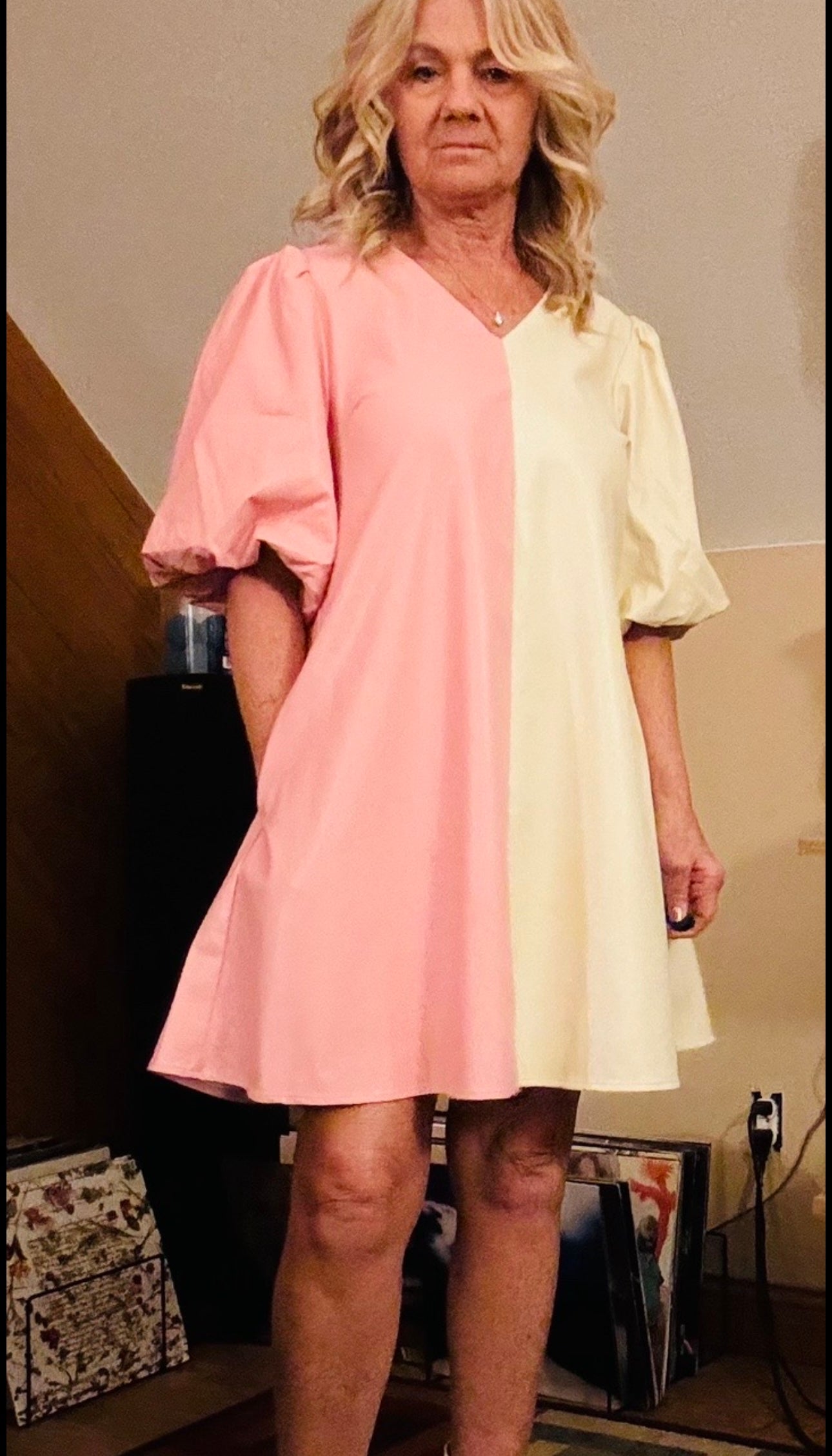 Peach Love Leather Dress