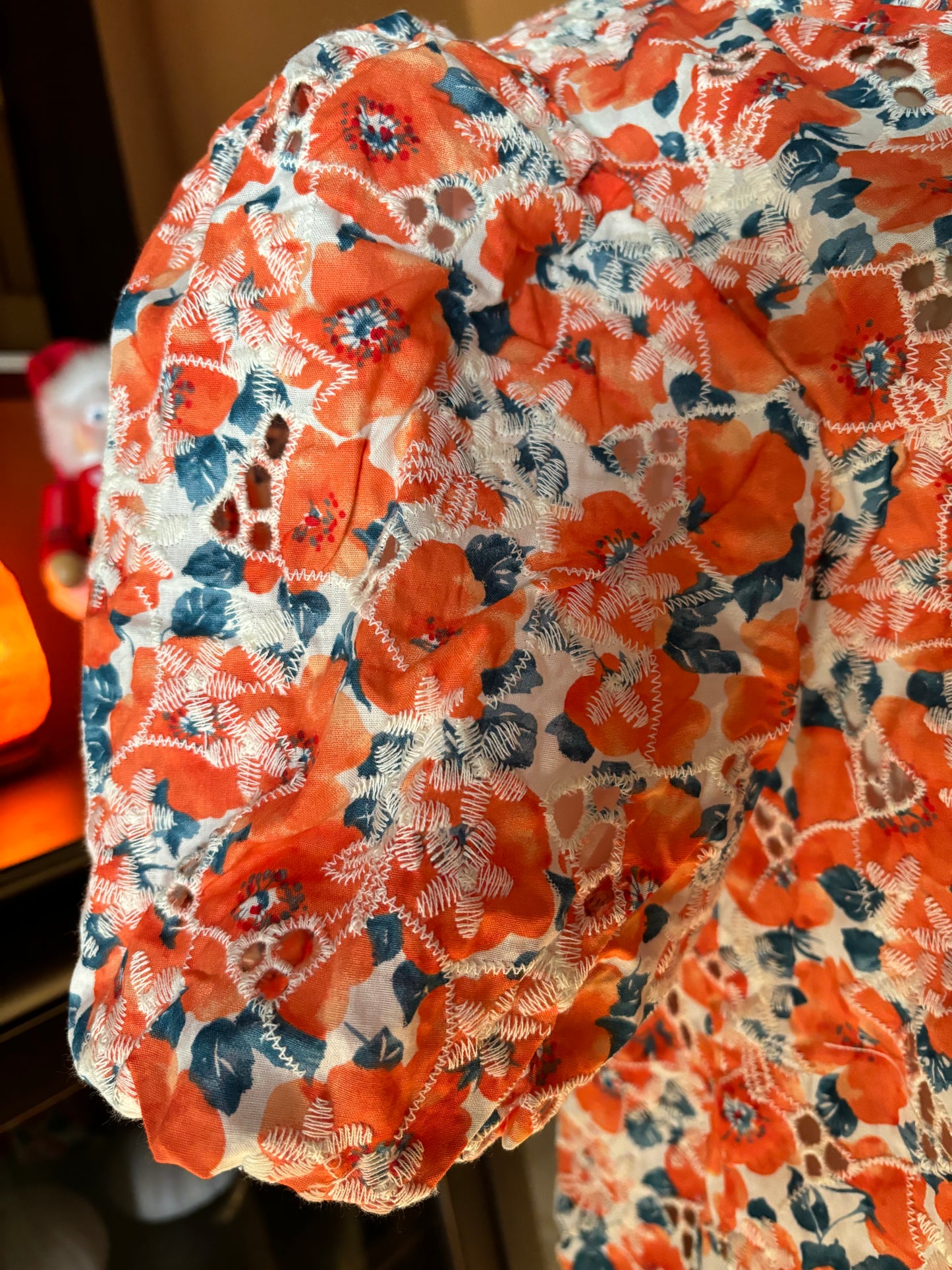 Voy Floral Short Puff Sleeve Top