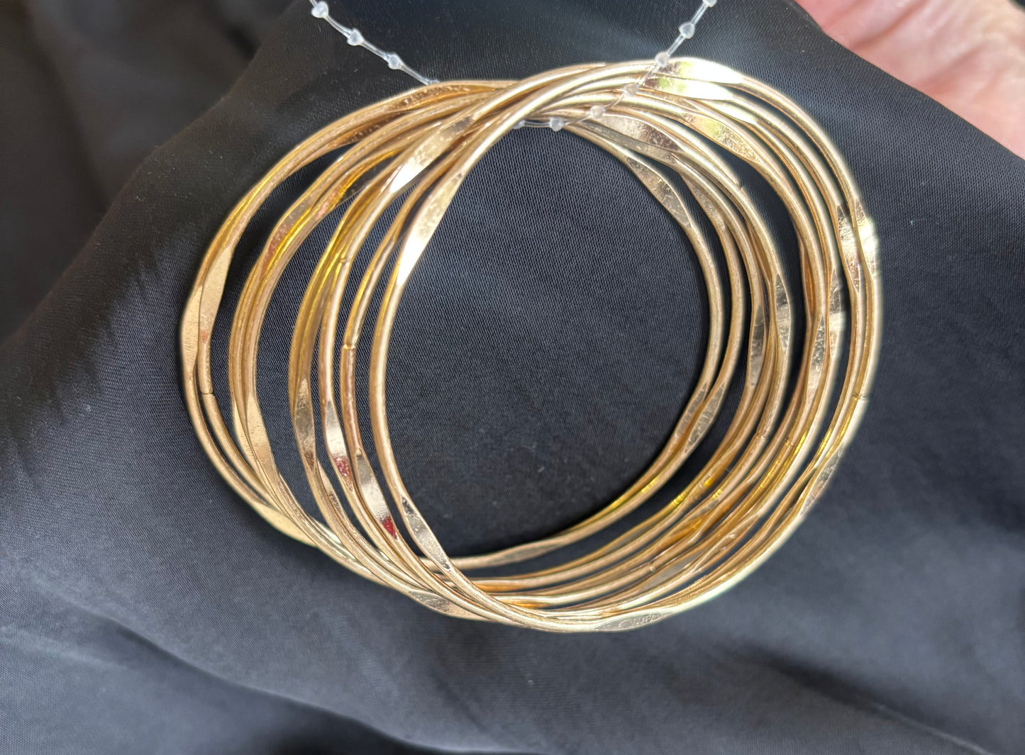 Gold Rhinestone Bracelet Set