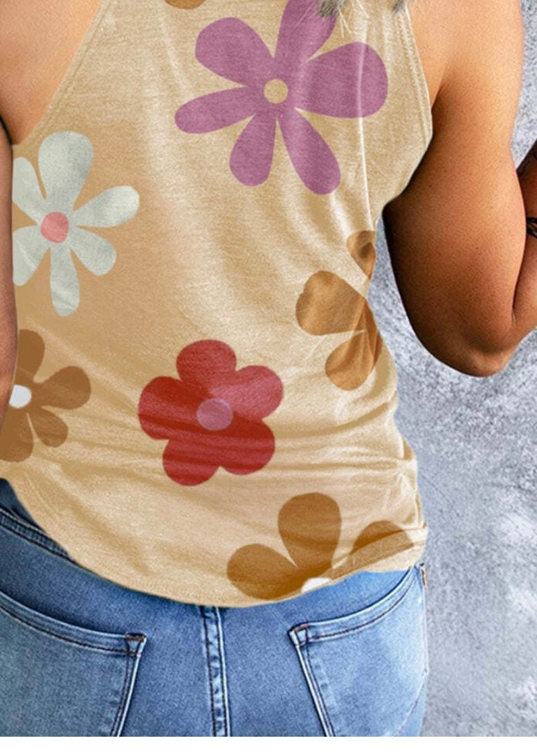Khaki Flower Print