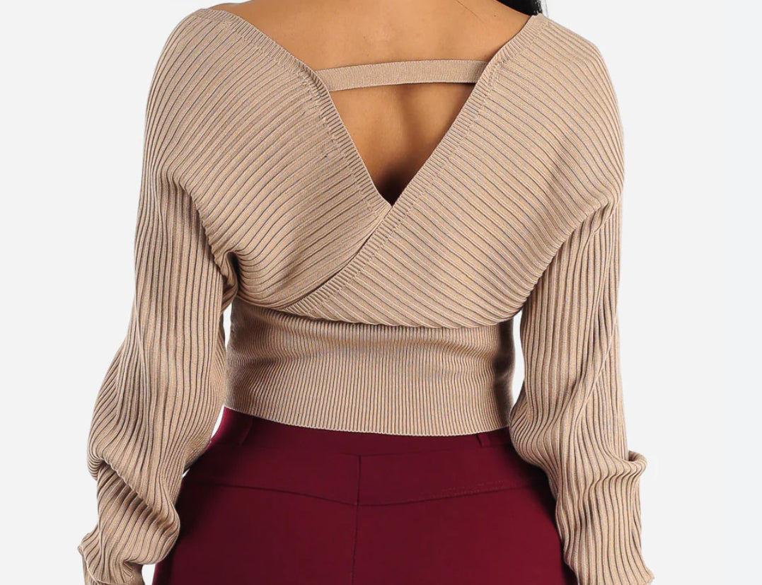 Love Tree Khaki Sweater