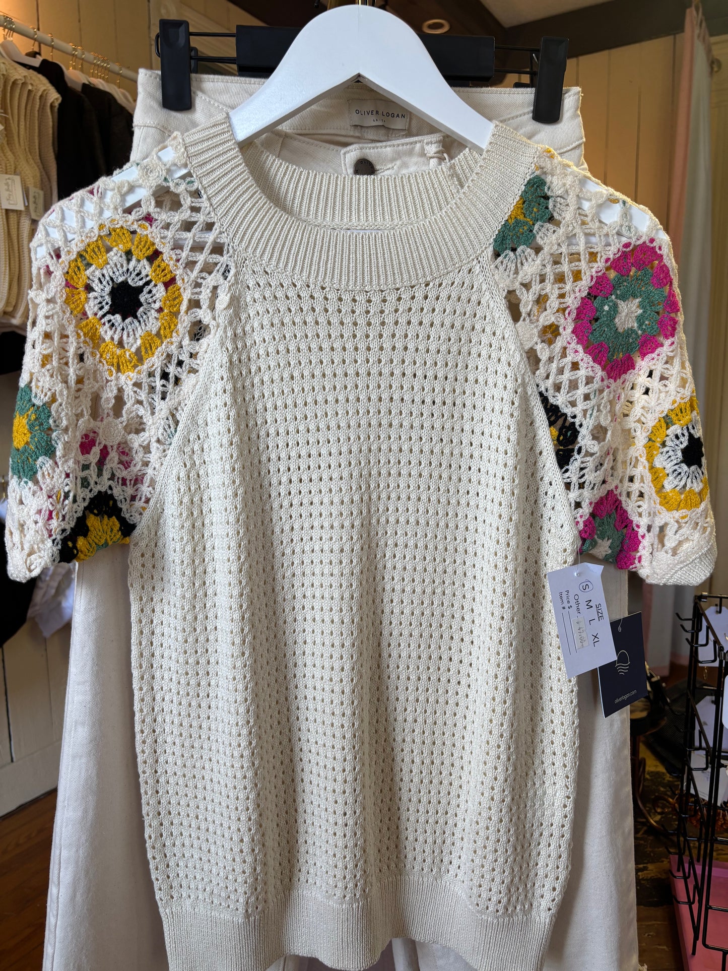 Floral Crochet Sweater