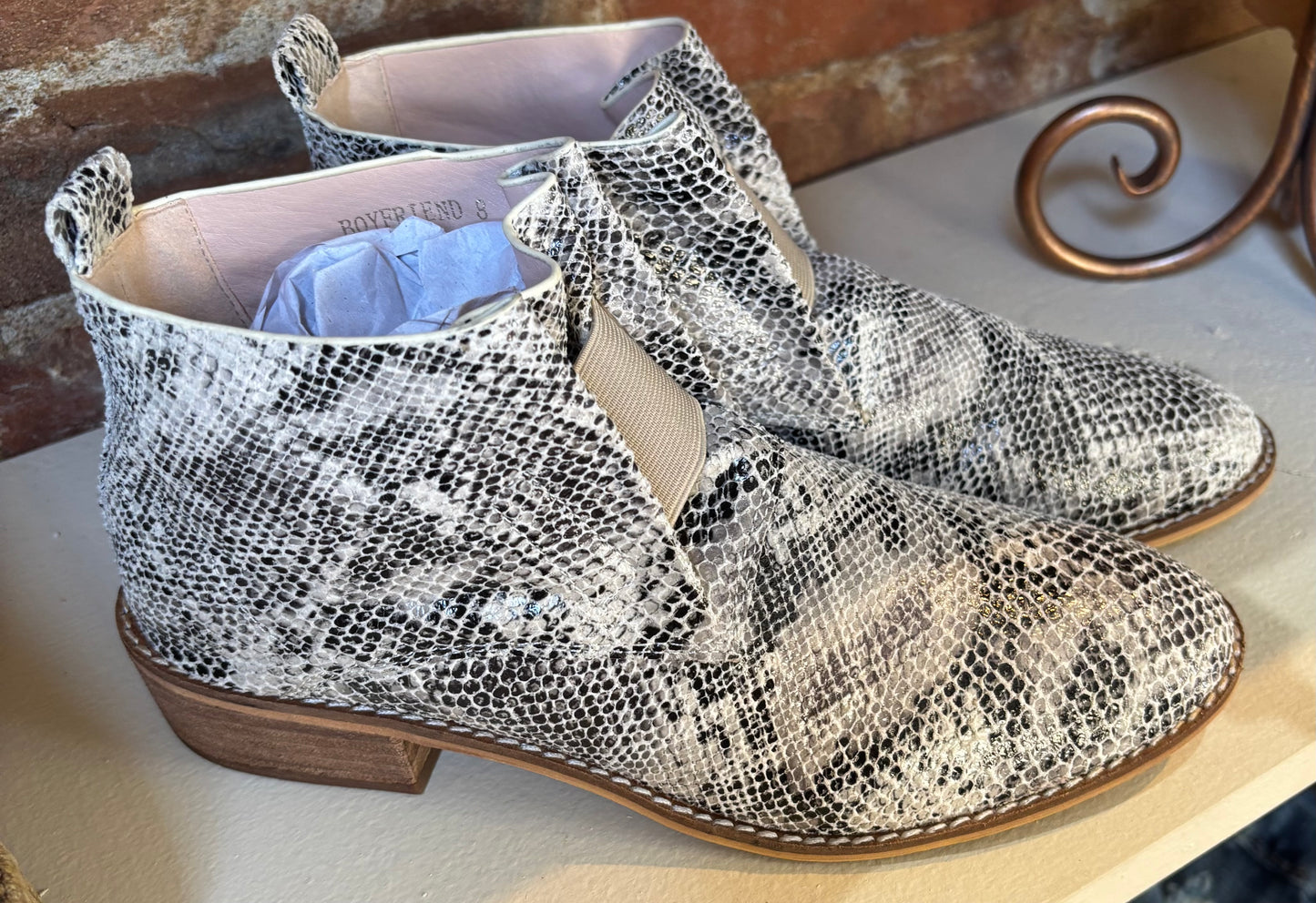 Ccocci Beige Snake Boots