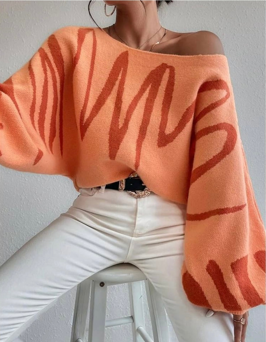 Miss Sparkling Orange Sweater
