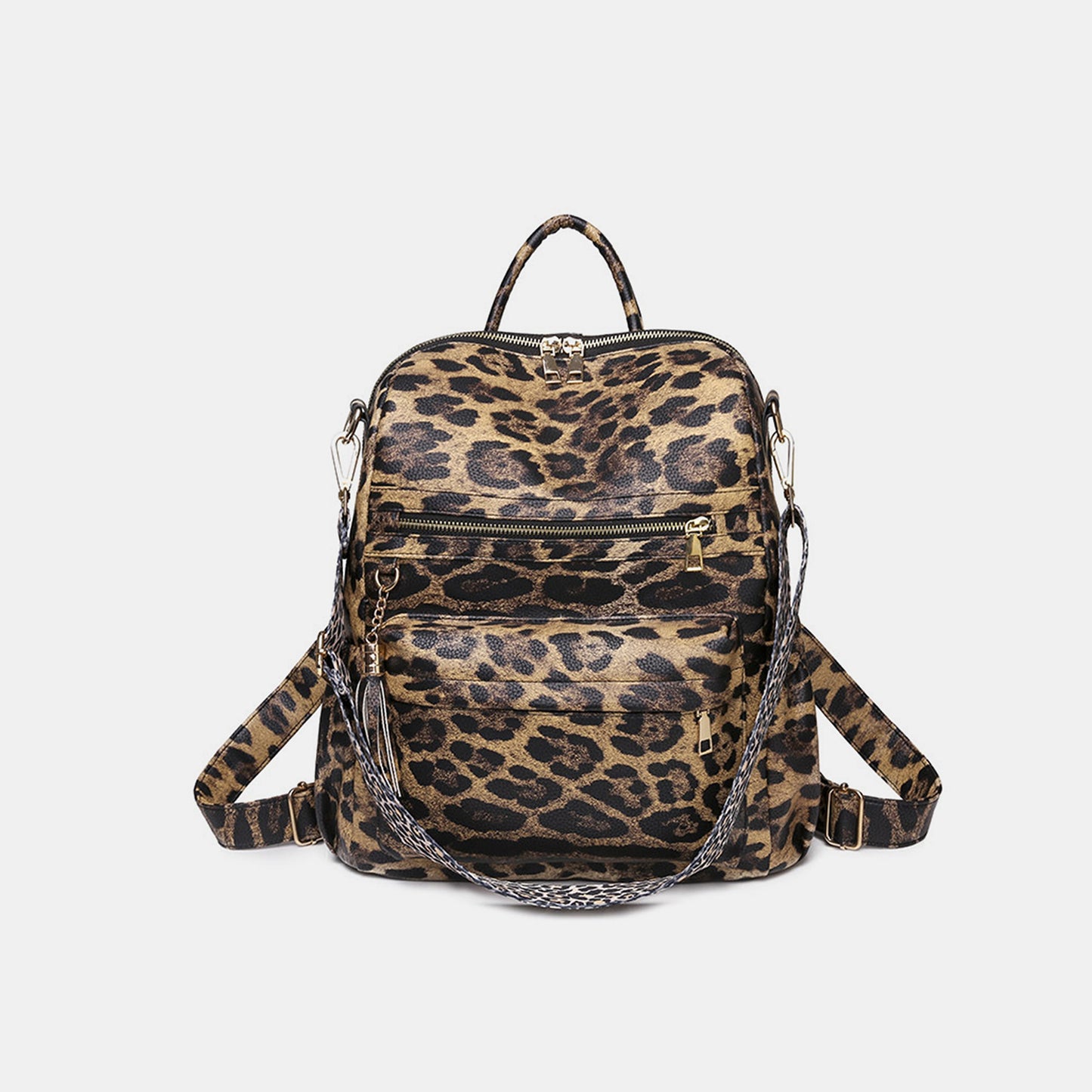 PU Leather Convertible Backpack