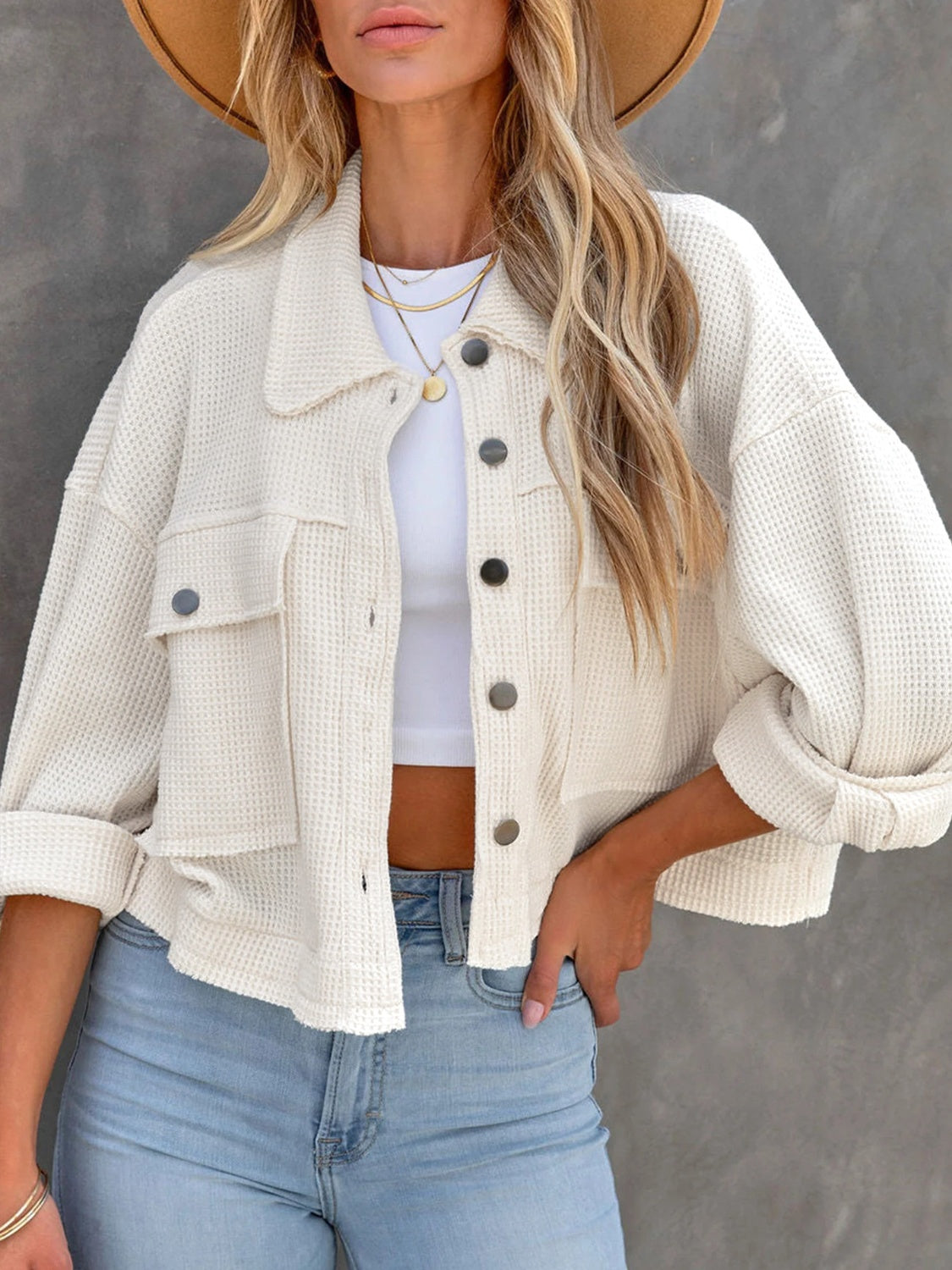 Button Up Long Sleeve Jacket