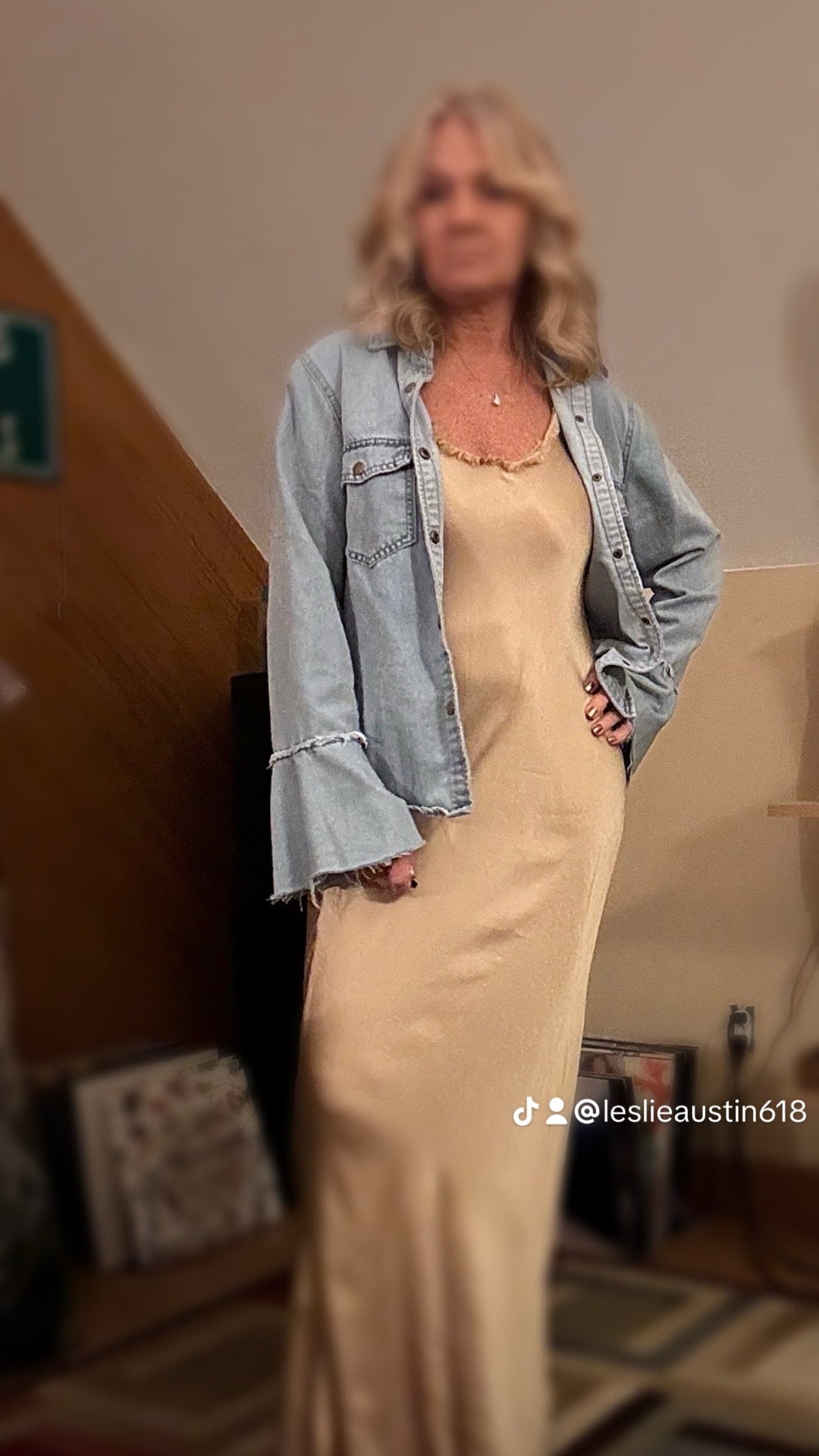 Scandal Italy Tan Silk Dress