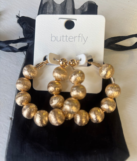 Gold bead hoop