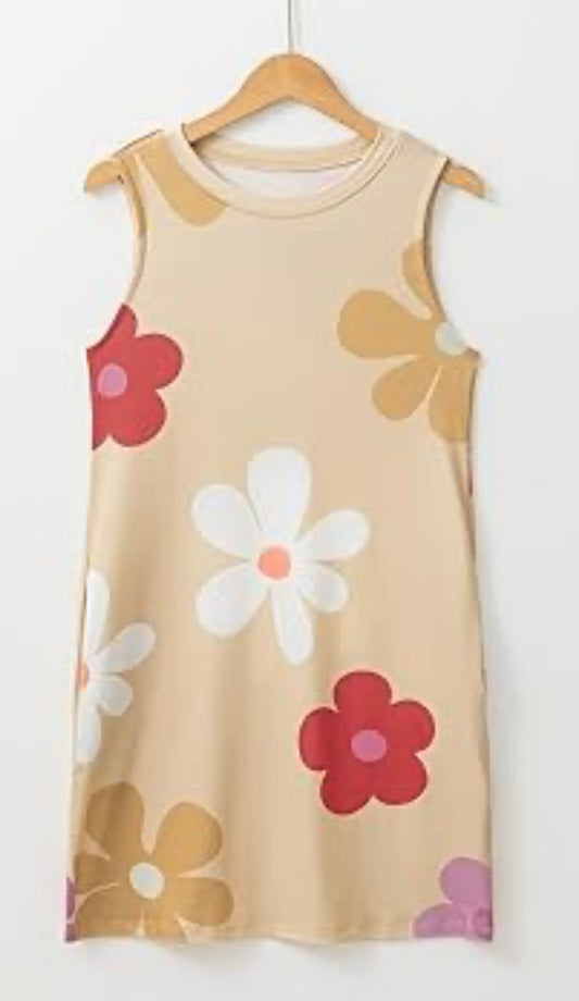 Khaki Flower Print