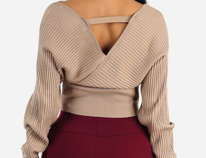 Love Tree Khaki Sweater