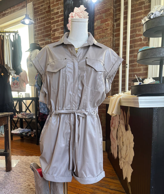 Leather Romper