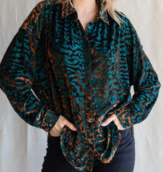Jodifl Velvet Leopard Top