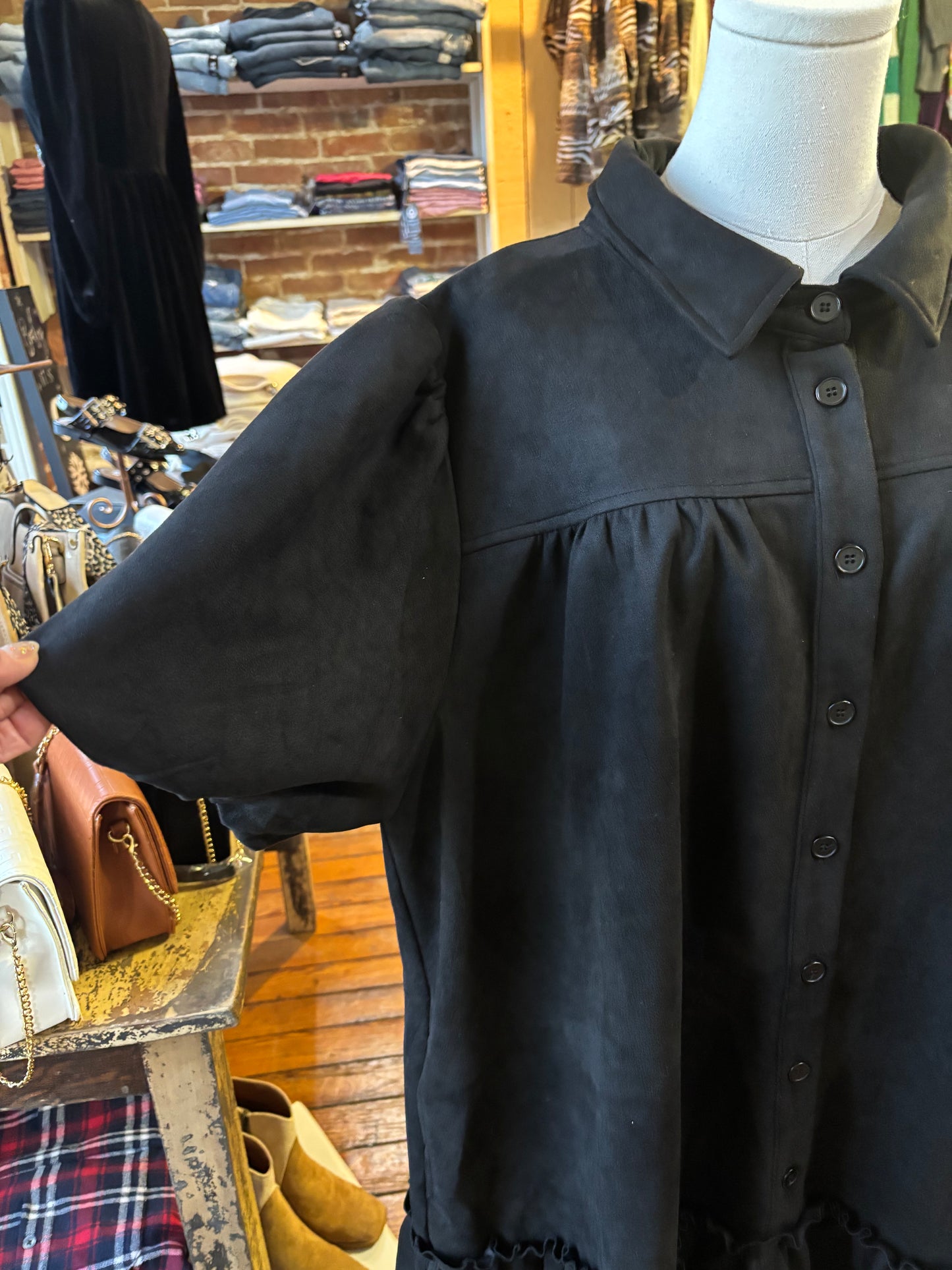 Black Suede Perfect Curves Dress