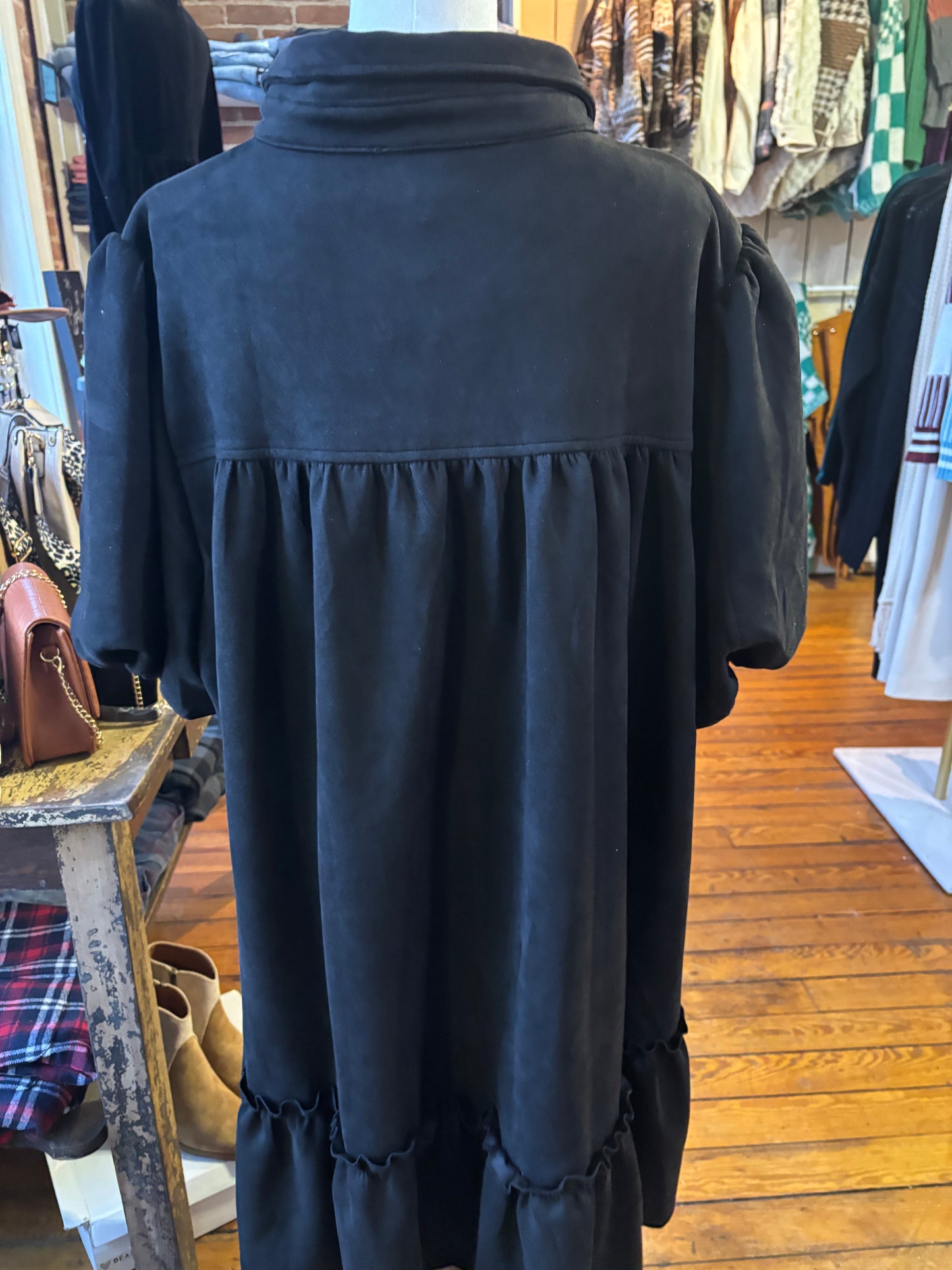 Black Suede Perfect Curves Dress