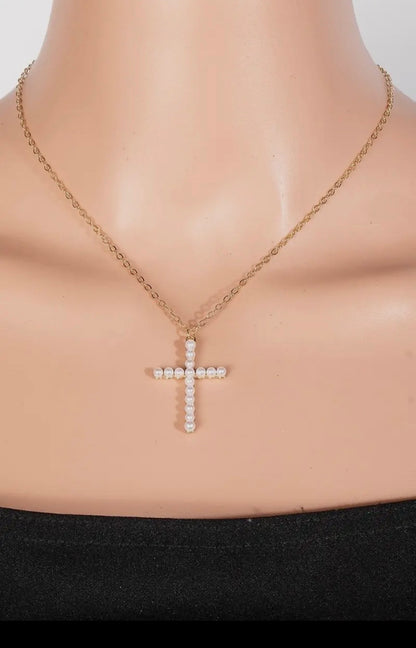 Pearl Cross Necklace