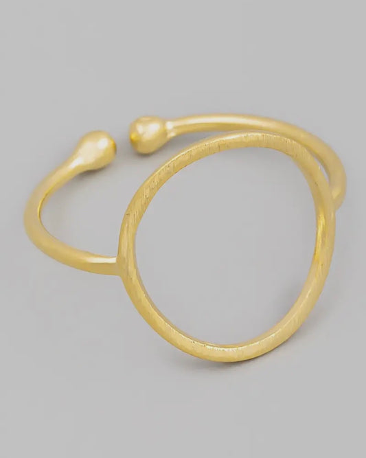 Gold Circle Cutout Ring