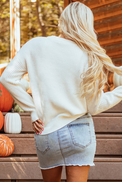 Red Dahlia Holly Jolly Round Neck Casual Sweater